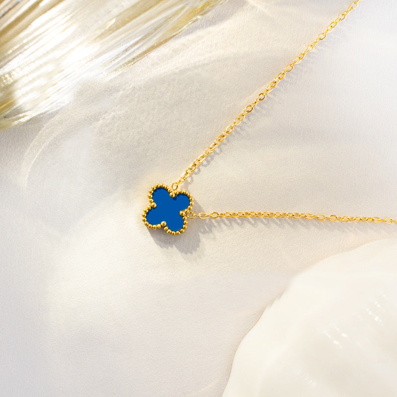 High-End Four Leaf Clover Bracelet in Titanium Steel