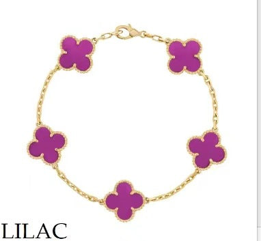 High-End Four Leaf Clover Bracelet in Titanium Steel